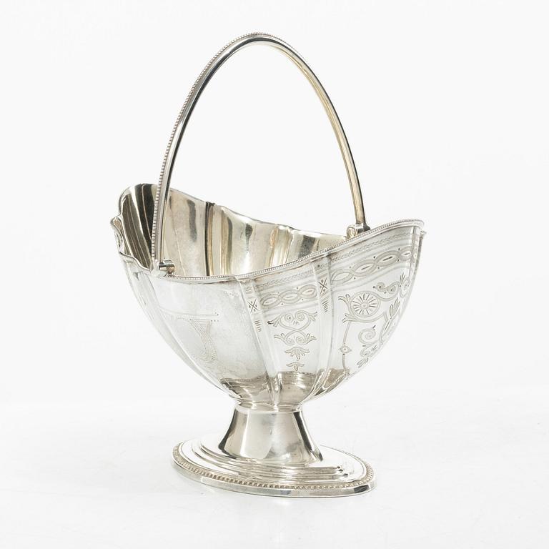 An English silver sweetmeat dish, mark of James Dixon & Sons Ltd, Sheffield, England, 1883.