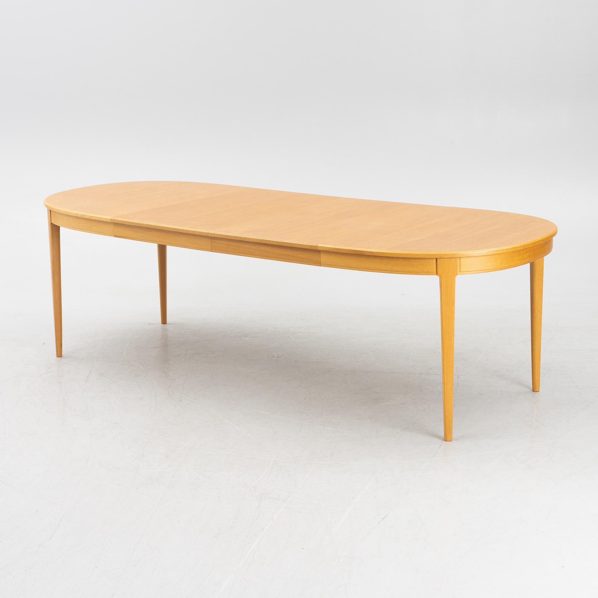 Carl Malmsten, dining table "Herrgården", and chairs, 6 pcs, "Ambassadör".