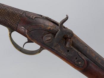 A rifle gun, 19th century,