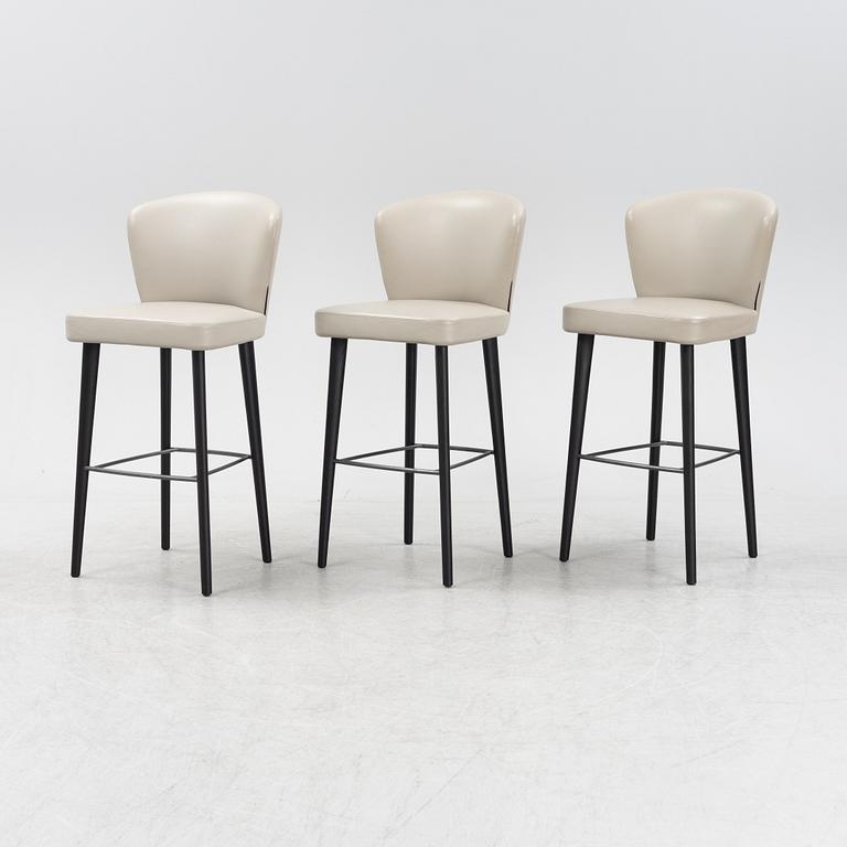 Rodolfo Dordoni, a set of three 'Aston Stool' bar chairs, Minotti, Italy.
