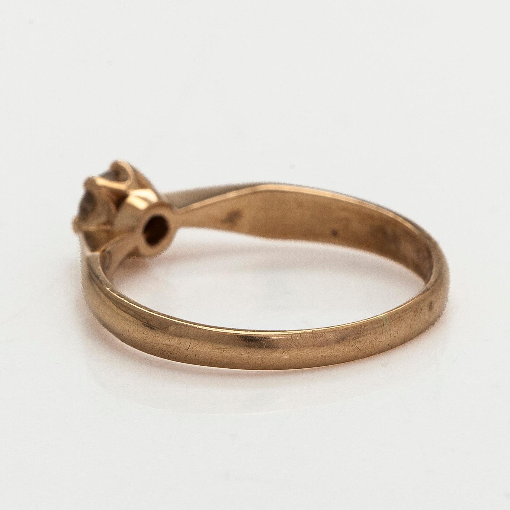 Ring, brilliant cut diamond 0.29 ct, 14K gold, 1992.