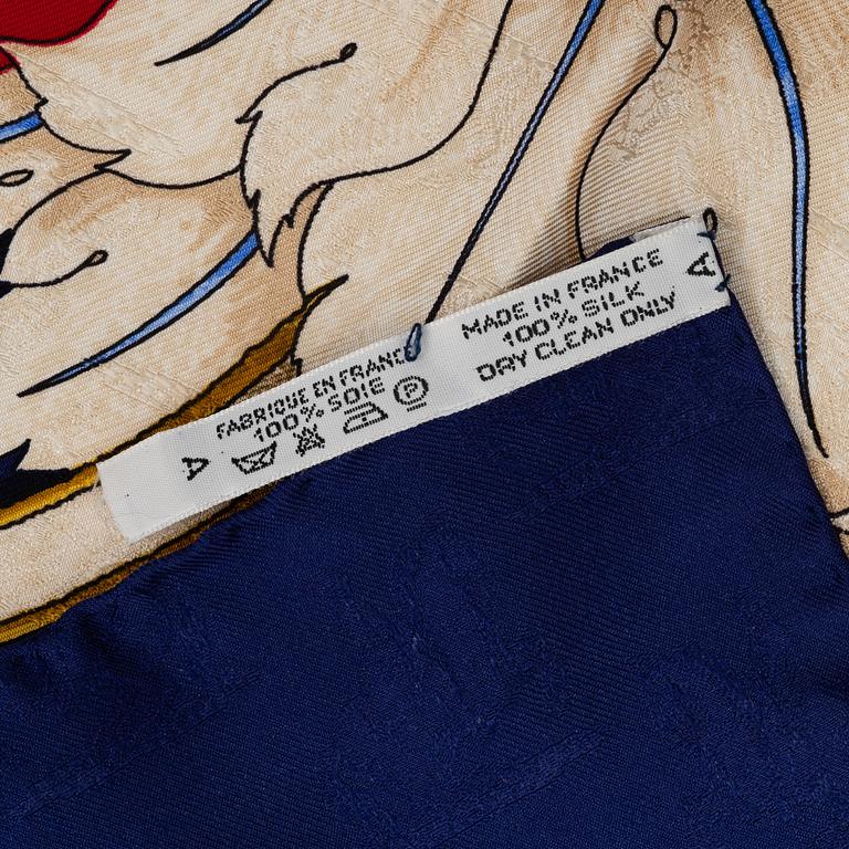 Hermès, scarf, "L'Instruction du Roy en l'exercice de Monter à Cheval".