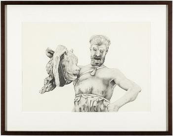 EVA MARIE LINDAHL, Graphite drawing (The Violence), signed and dated 2010 on verso.