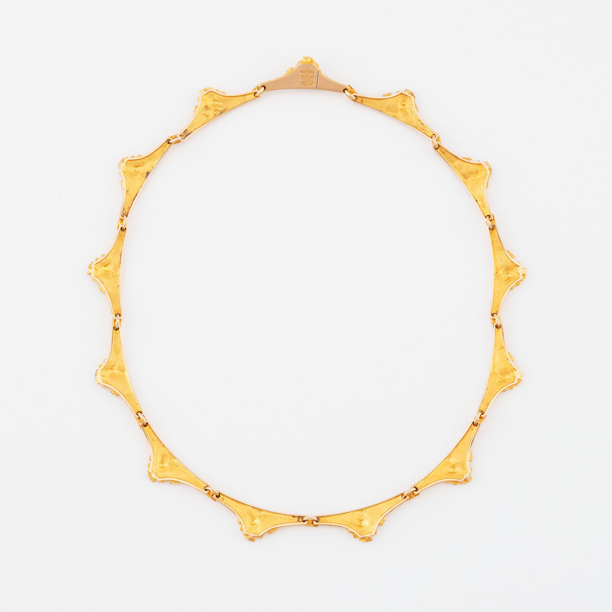 Björn Weckström, collier 14K guld "Golden Bridge", för Lapponia 1969.