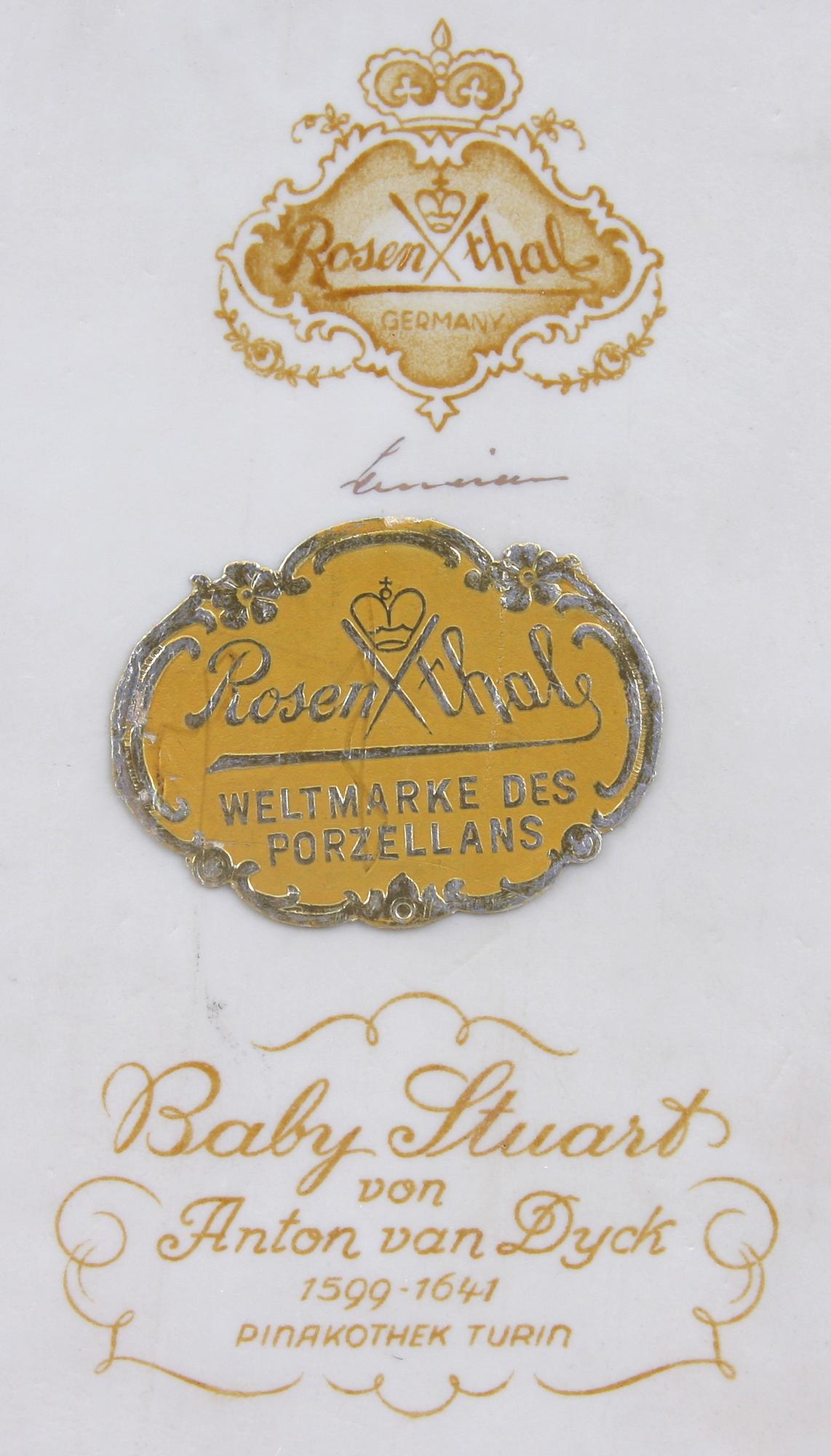 PLAKETT, porslin, Rosenthal, 1900-tal.