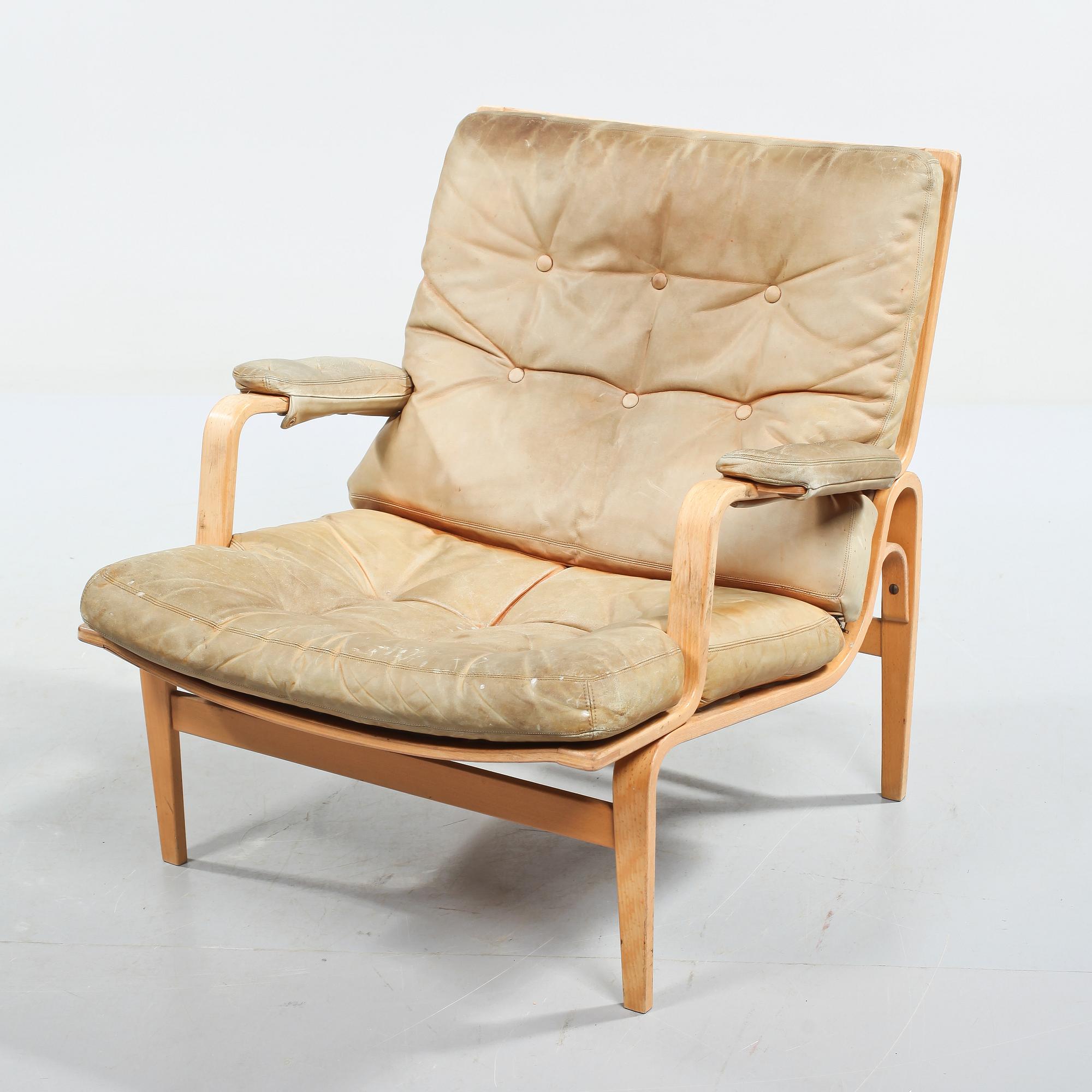 FÅTÖLJ, "Ingrid", Bruno Mathsson, Dux, 1900-talets andra hälft.