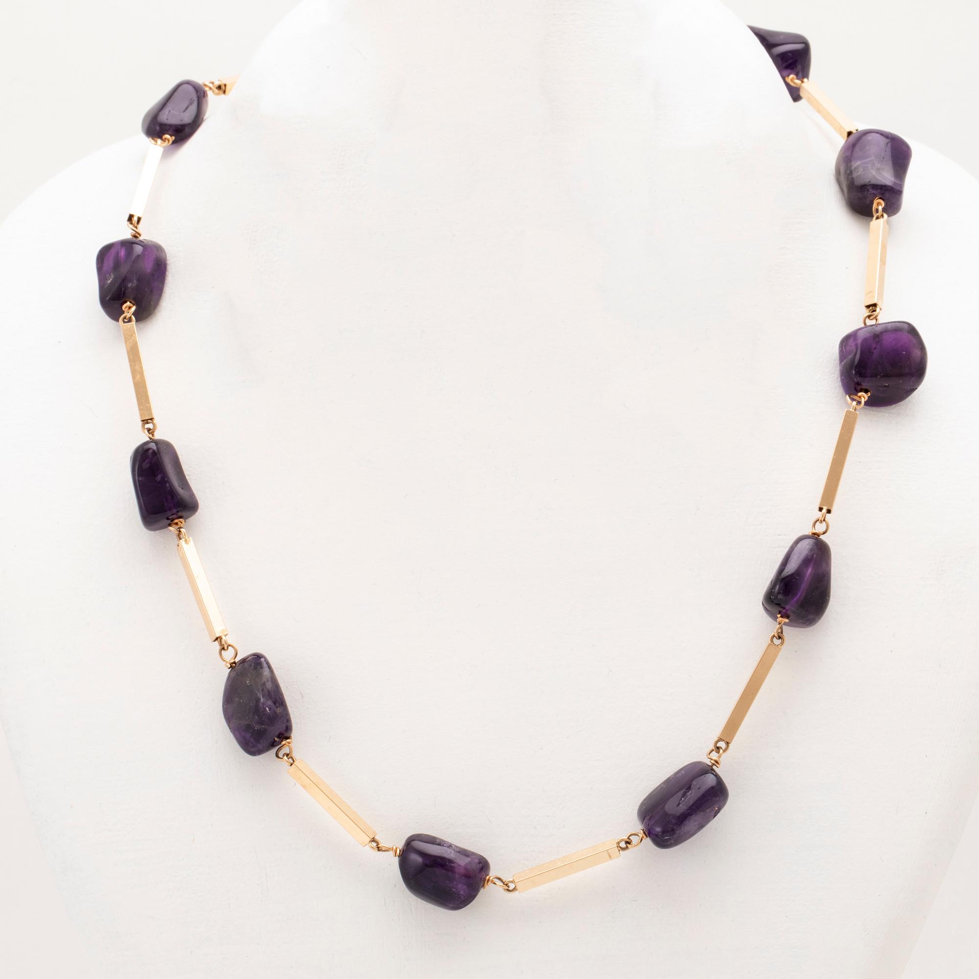 Halsband 18K guld och ametister.