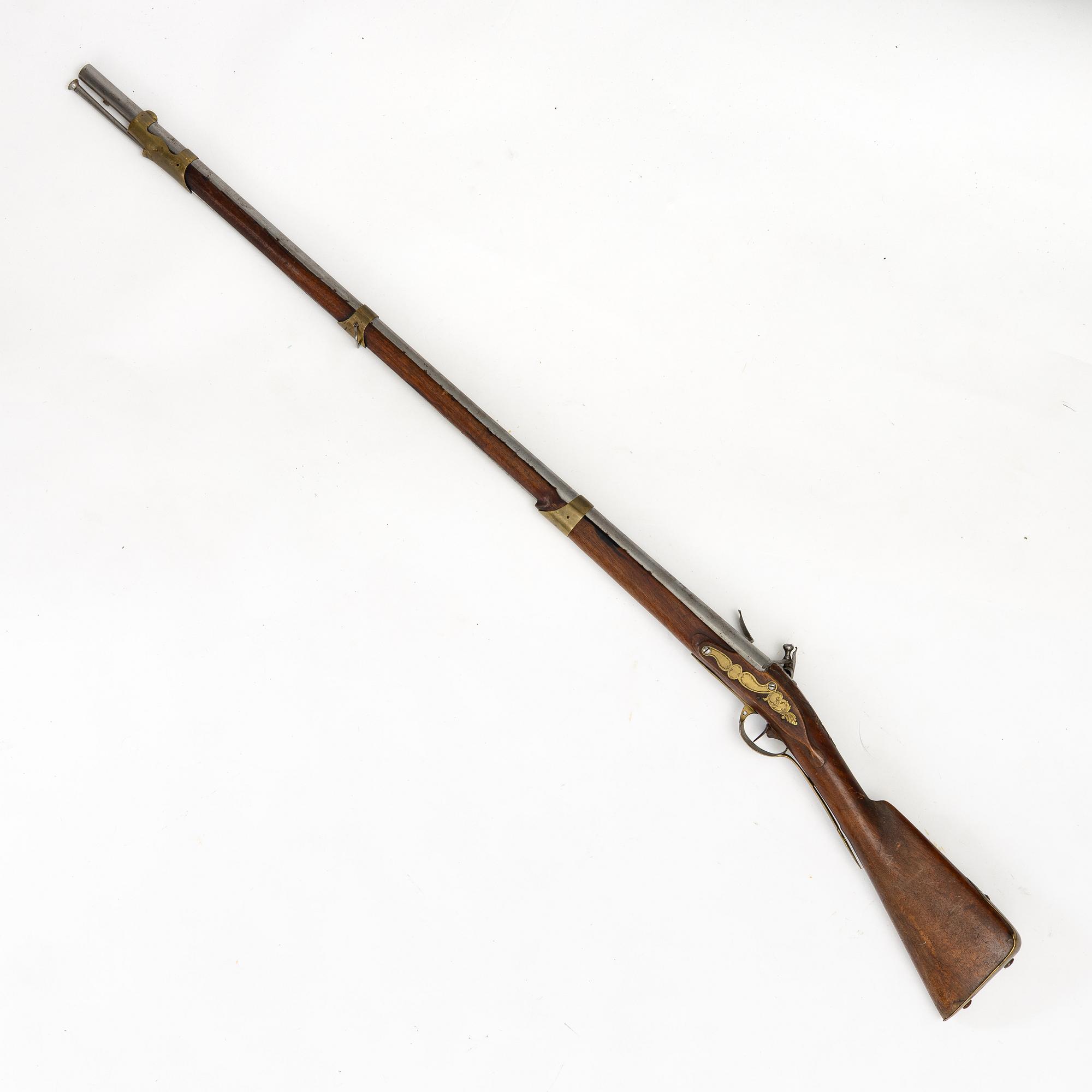 Flintlock rifle, signed Wålberg, Stockholm, (Anders W, 1720-93).