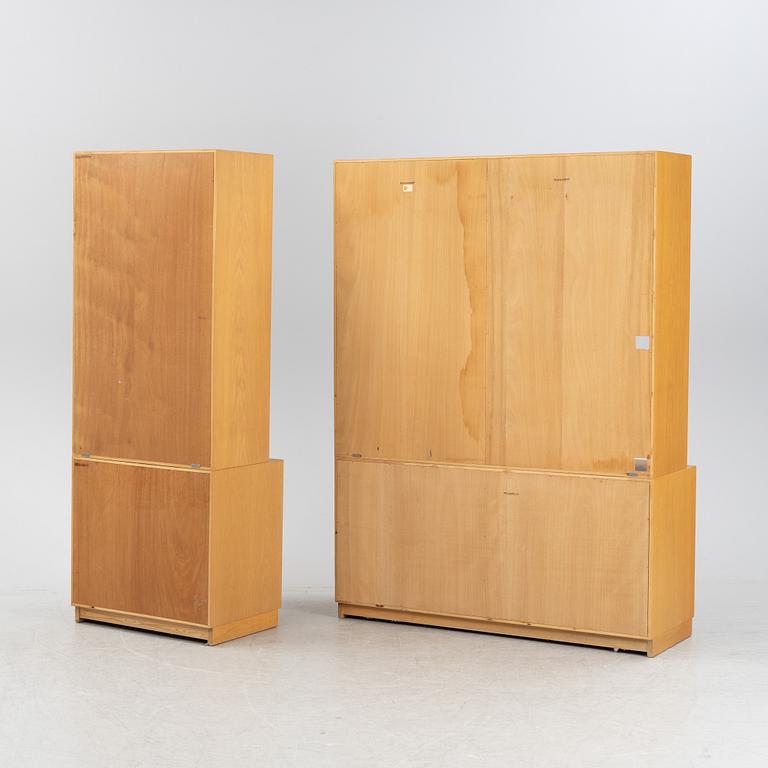 Børge Mogensen, two sections oak book cases, second half of the 20th Century.