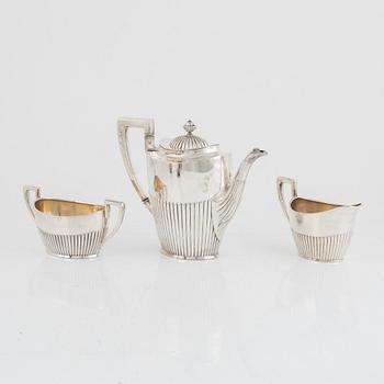 Coffee service, 3 pieces, silver, C.F Hallengren, Malmö, 1920.