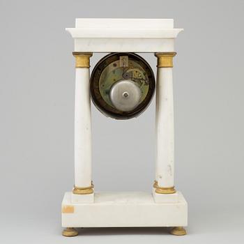 A french empire mantle clock, first half of the 19th century.