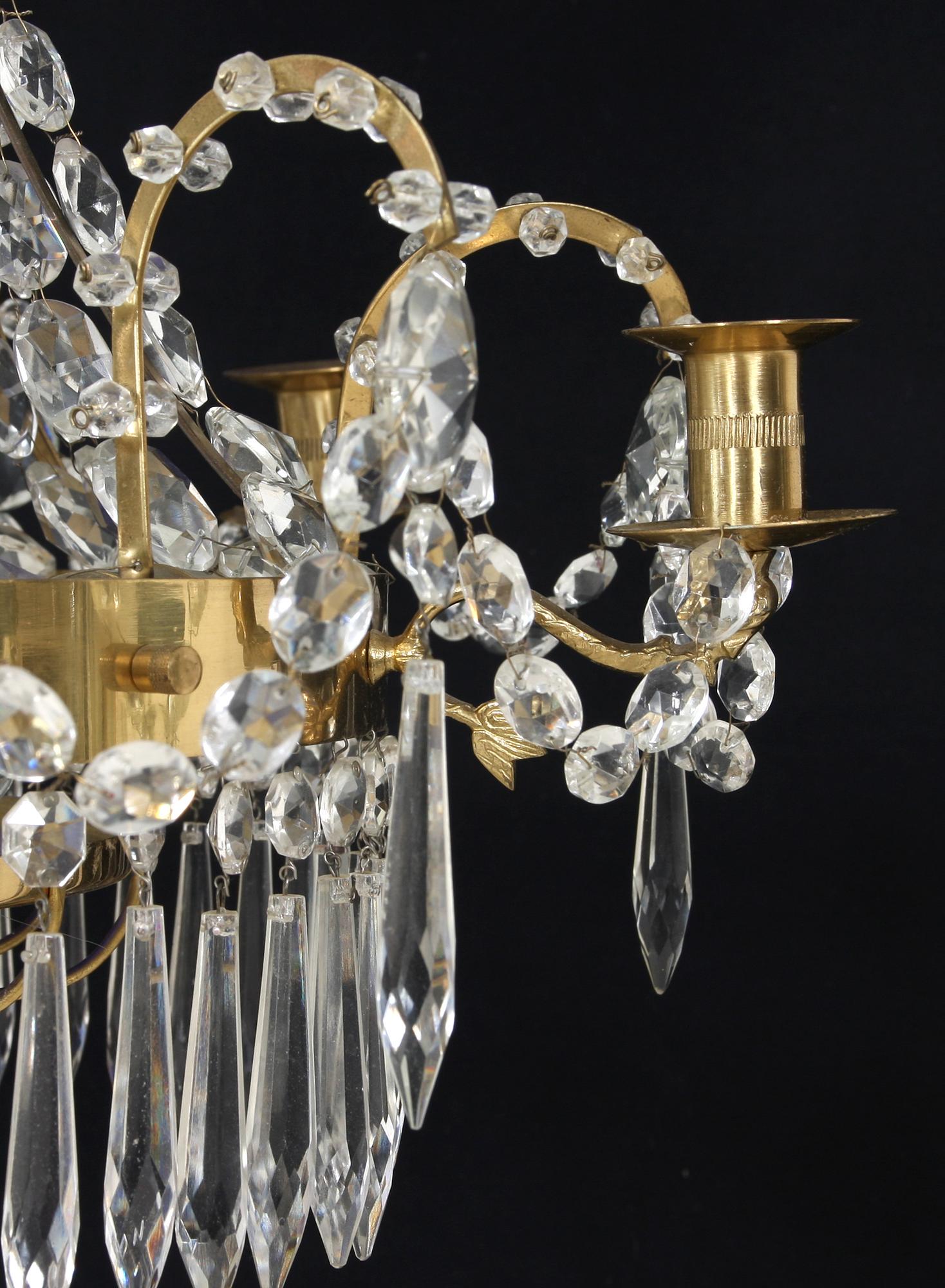 LJUSKRONA, gustaviansk stil, 1900-tal. H 75.