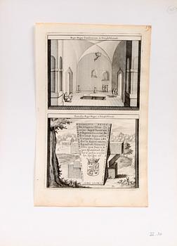 KOPPARSTICK, 5 st, 16/1700-tal, ur Suecia Antiqua, bl a J. Marot, J. van den Aveerlen, S. Blesendorff.