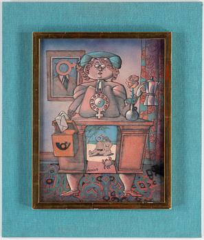 HANS ARNOLD, tusch & akryl, signerad.