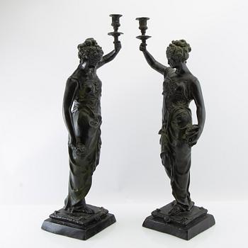 Candelabras/sculptures a pair 20th century.
