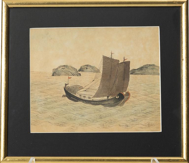 Unidentifed artist, 37 watercolours, China, 20th century.