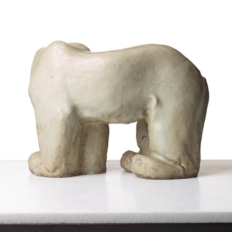 Michael Schilkin, a stoneware sculpture of a polar bear, Arabia, Finland 1945.