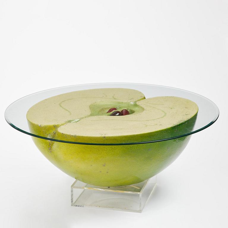 Hans Hedberg, a large faience sculpture of an apple, Biot, France.