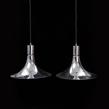 A pair of ceiling lamps design Franca Helg & Franco Albini for Sirrah, Italy, 1960s.