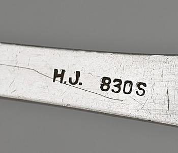 PARTI SILVER, 27 delar, olika mästare och år bla 1879. Totalvikt ca 500 gr.