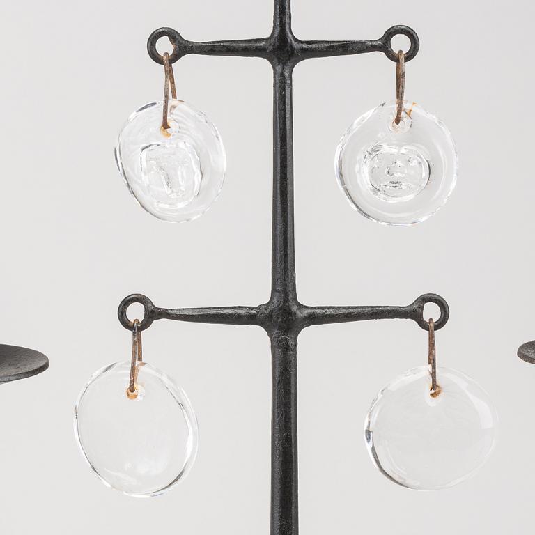 ERIK HÖGLUND, A Boda smide candelabra, later part of the 20th century.