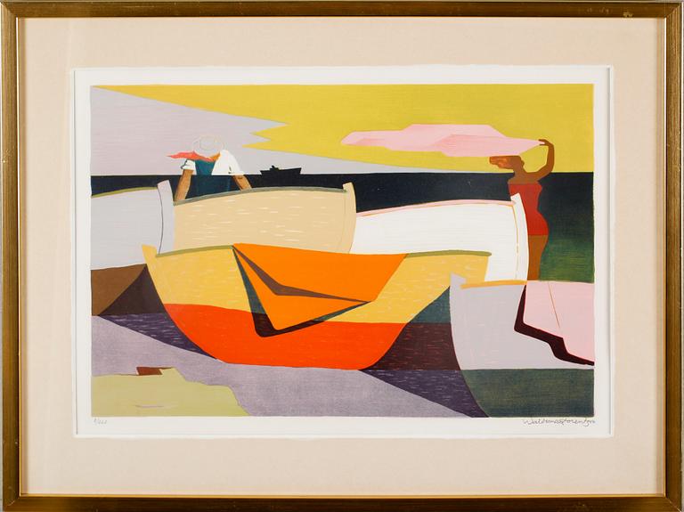 WALDEMAR LORENTZON, färglitografi, signerad, numrerad 8/360.