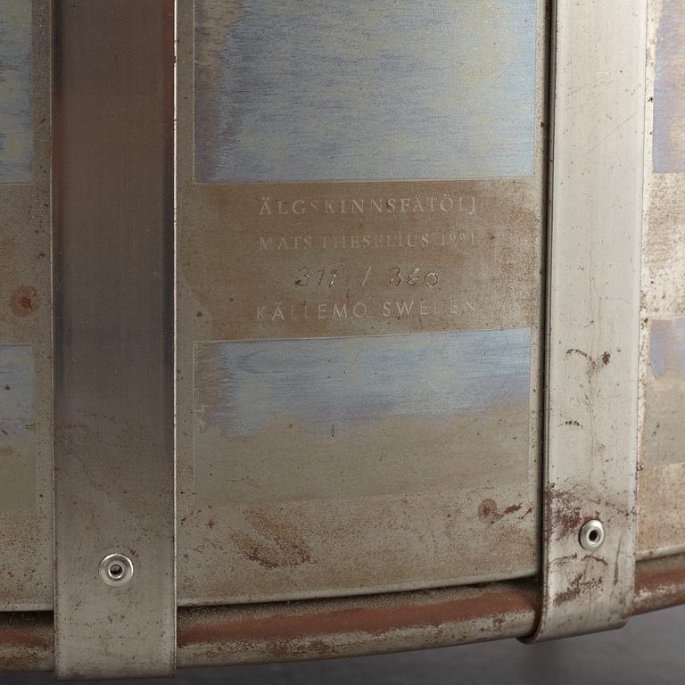Mats Theselius, an 'Älgskinnsfåtöljen' lounge chair, Källemo, ed. 311/360, Sweden post 1991.