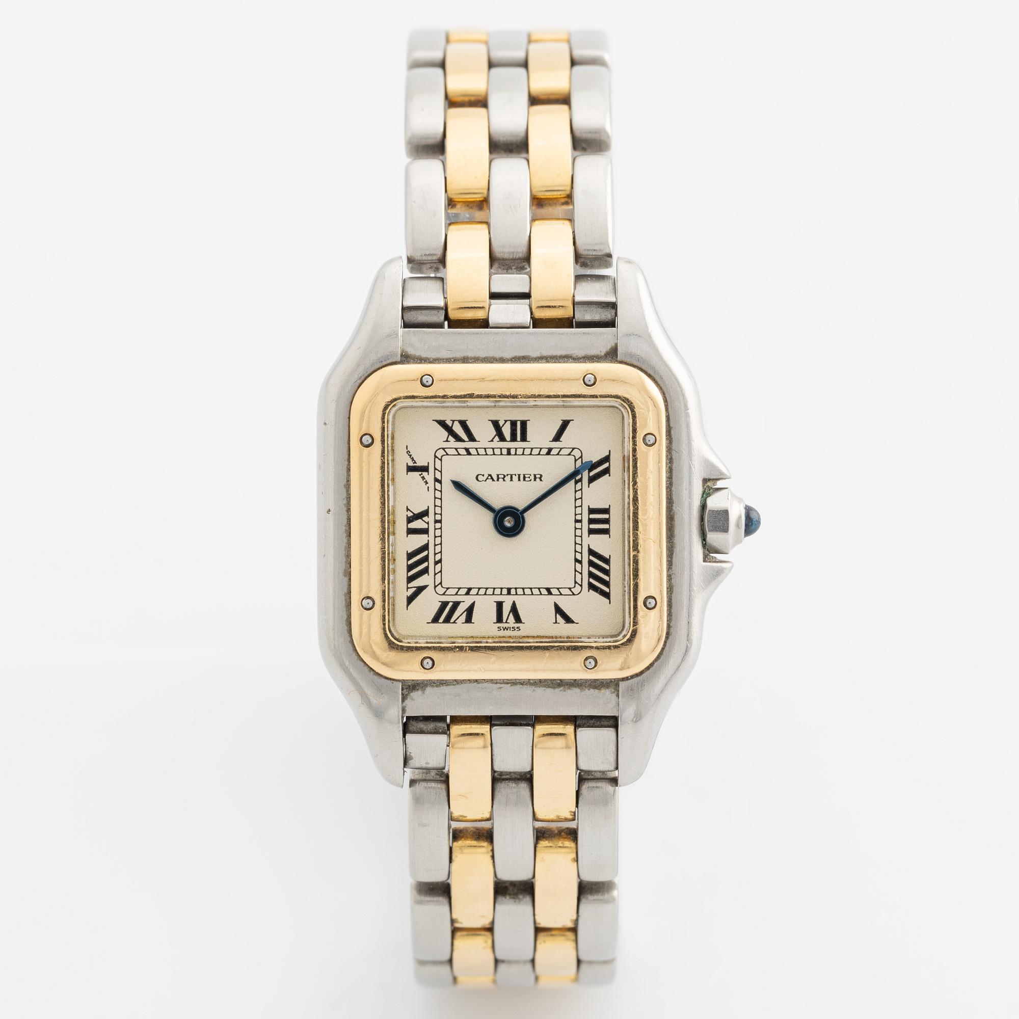 Cartier, Panthère, armbandsur, 21,5 x 21,5 (30) mm.