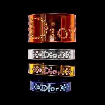 CHRISTIAN DIOR, armband, fyra stycken.