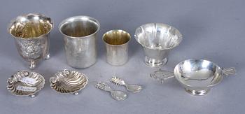 PARTI SILVER, 7 delar, bl. a. GAB, 1946. Tot vikt 279 g.