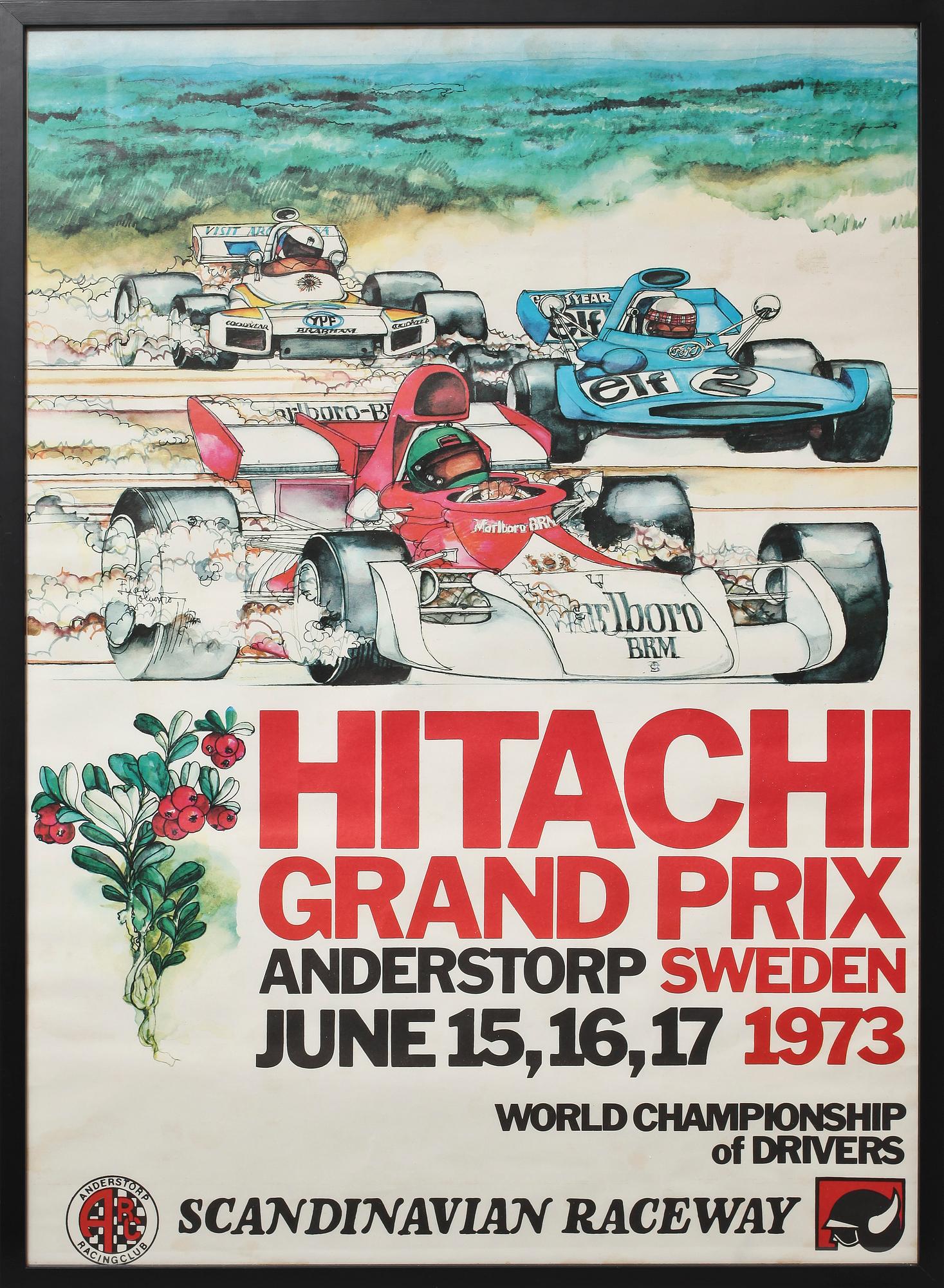 AFFISCHER, 2 st, Grand Prix 1973 resp 1974.