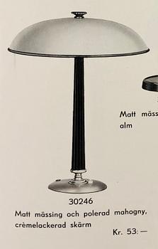 Erik Tidstrand eller Bertil Brisborg (Sverige, 1910-1993), bordslampa, modell "30246", Nordiska Kompaniet, 1940-tal.