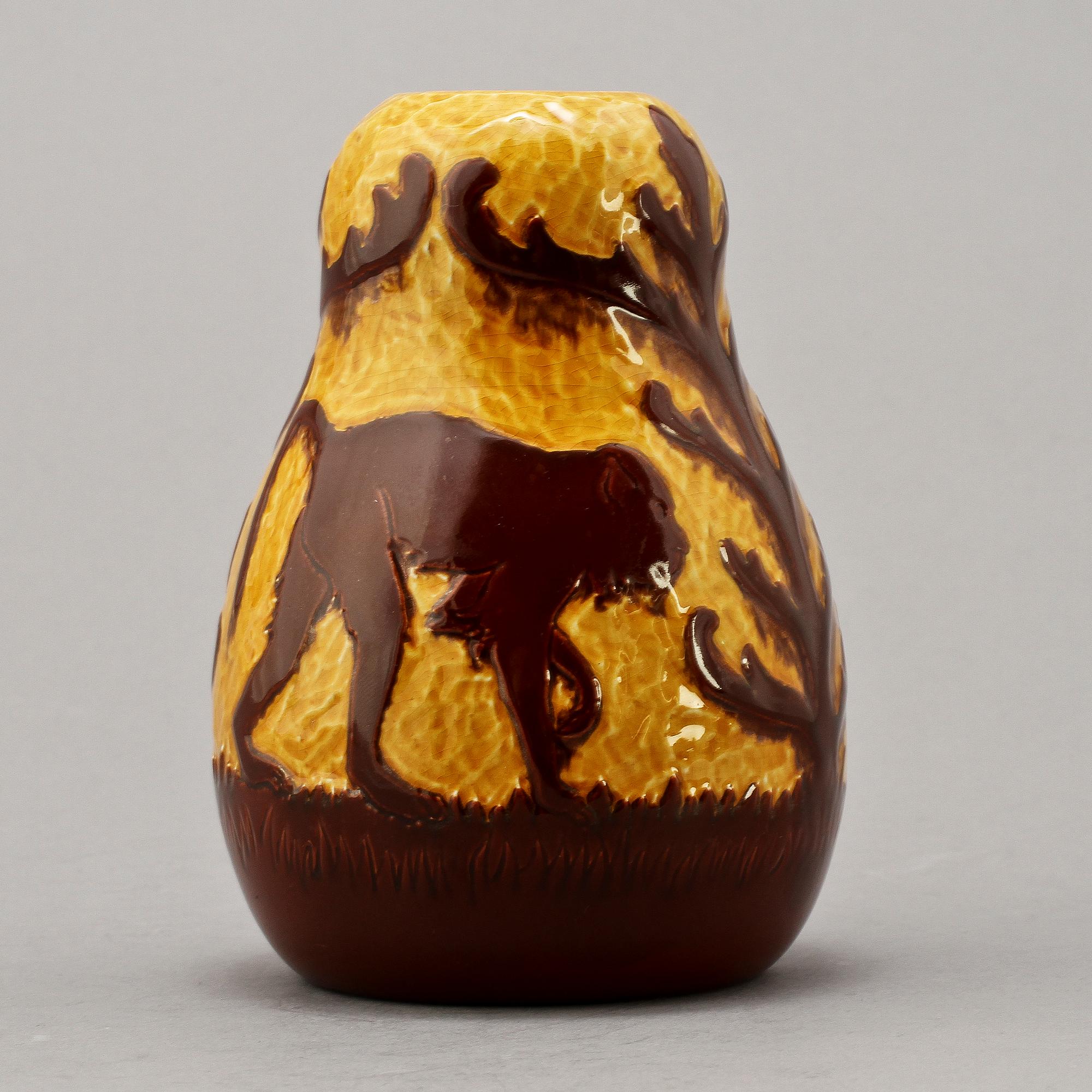 VAS, flintgods, Josef Ekberg, Gustavsberg, signerad 1912.