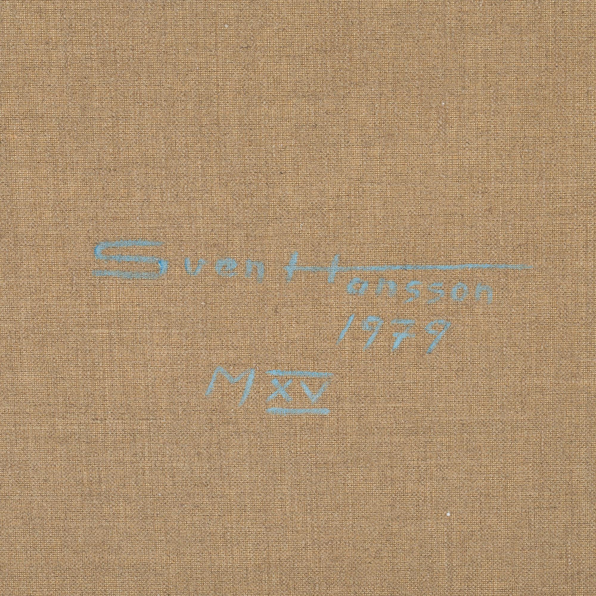 SVEN HANSSON, oil on canvas, signed and dated 1979 à tergo.