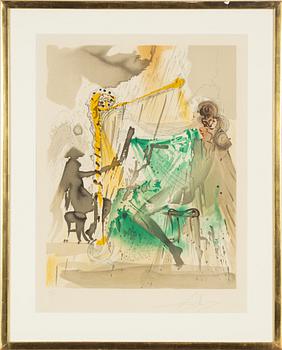 Salvador Dalí, färglitografi, 1970, signerad LVII/CXXV.