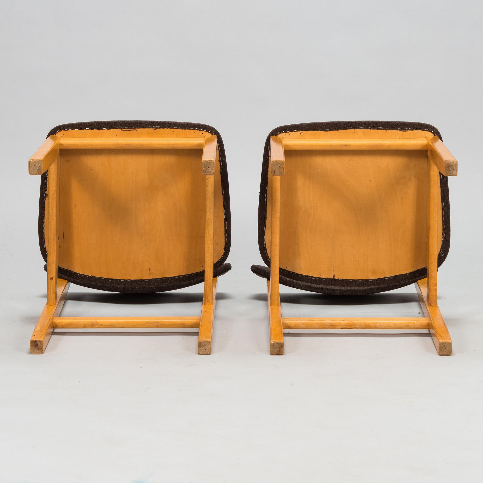 Lasse Ollinkari, six 1960s "Ervi chairs" for Artek. .