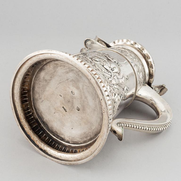 A Danish 19th century silver tankard/jug.