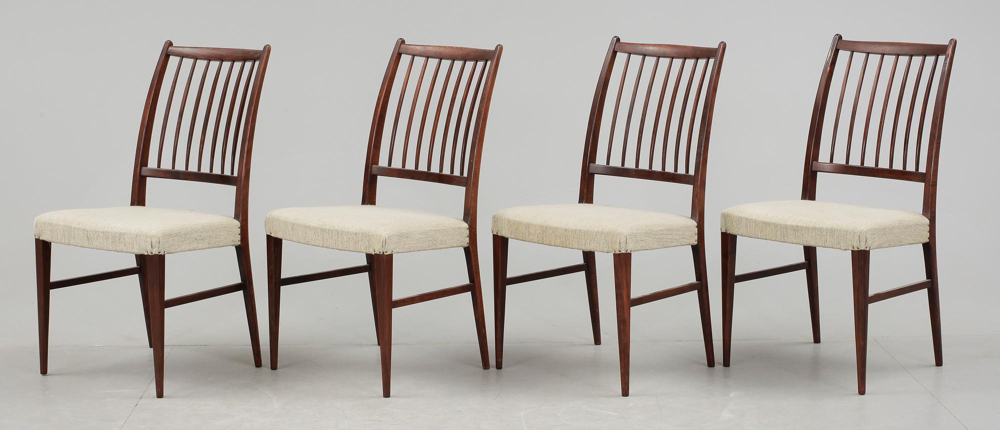 MATBORD samt STOLAR, 4 st, Svante Skogh, 1960/70-tal.