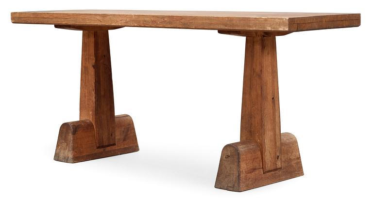 An Axel Einar Hjorth pine console/ library table 'Utö', Nordiska Kompaniet, 1930's.