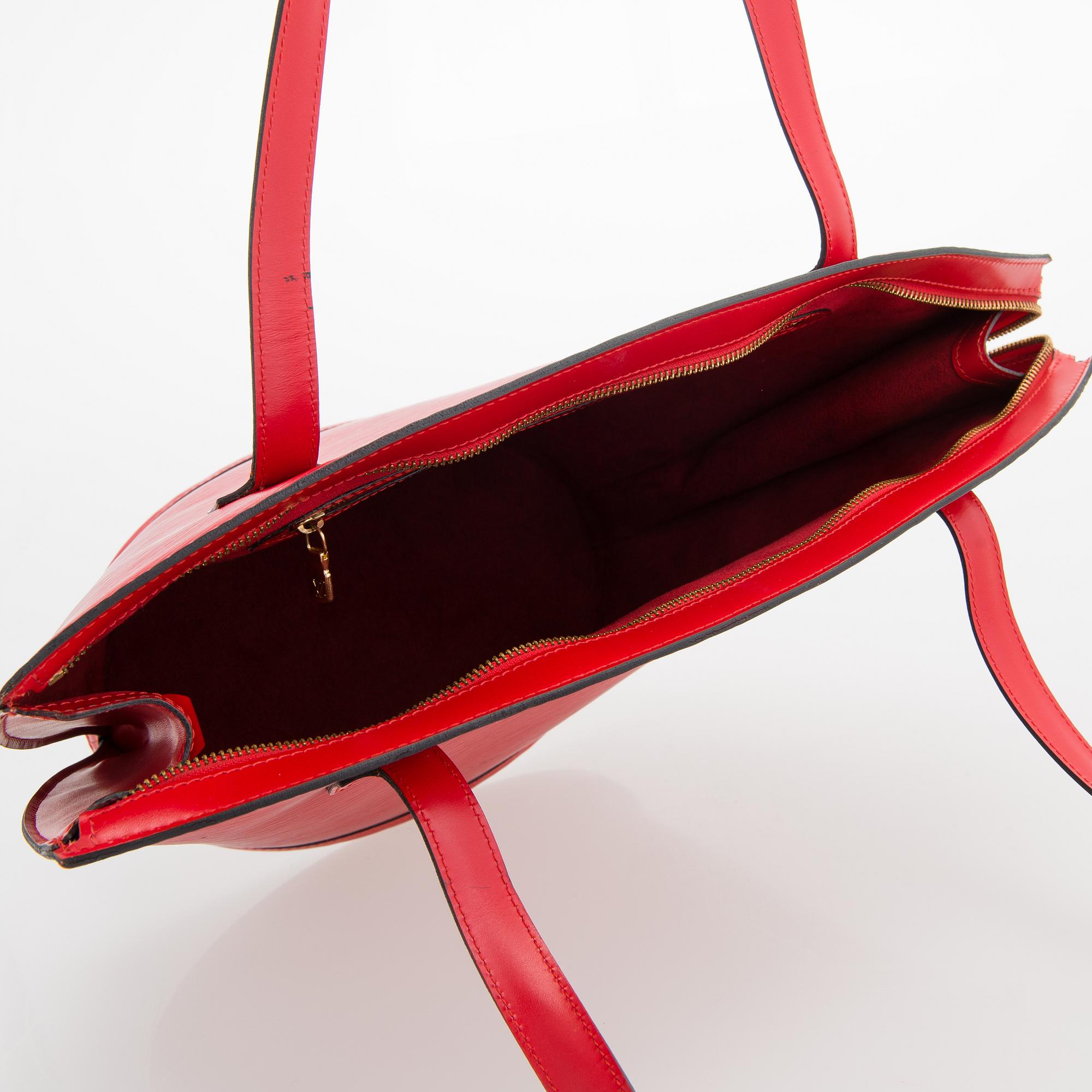 Louis Vuitton, A red Epi leather 'Saint Jacques GM' Bag.