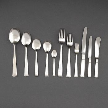 110 pieces of silver cutlery from GAB in Eskilstuna/Stockholm, model "Rosenholm", 1950s- 21th century.