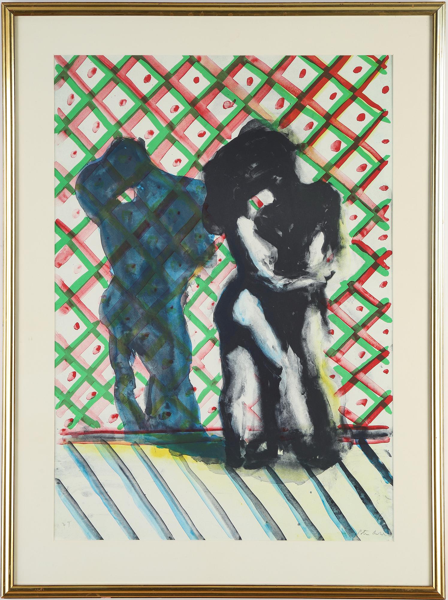 Peter Dahl, lithograph in colours, signed PT.