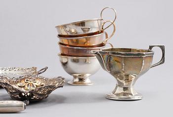 PARTI SILVER, 1800- och 1900-tal. Vikt 514 g.