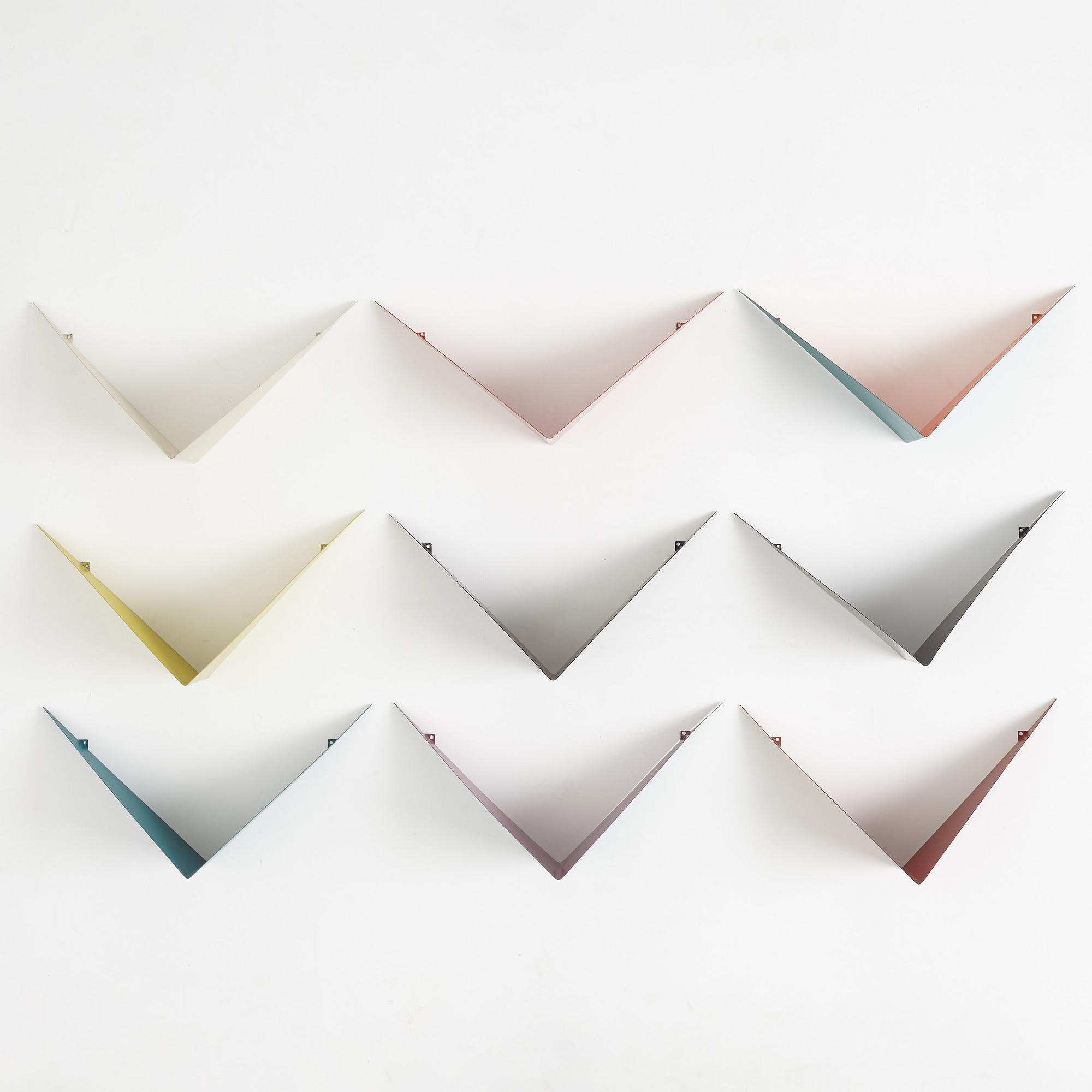 POUL CADOVIUS, "Butterfly" a set of 9 shelves, Danmark 1950-60's.