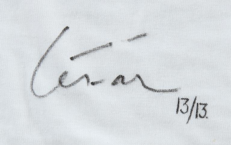 CÉSAR (BALDACCINI), screentryck på T-shirt, sign o numr.