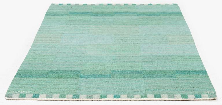 Marianne Richter, a carpet "Muren grön", flat weave, c 185 x 120,5 cm, signed AB MMF MR.