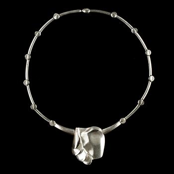 COLLIER, sterlingsilver, "Labyrinth", Björn Weckström, Lapponia 1990. Vikt ca 49 gram.