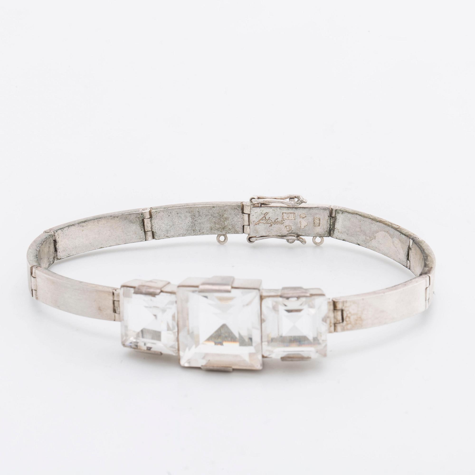 STIGBERT ARMBAND silver m bergkristall.