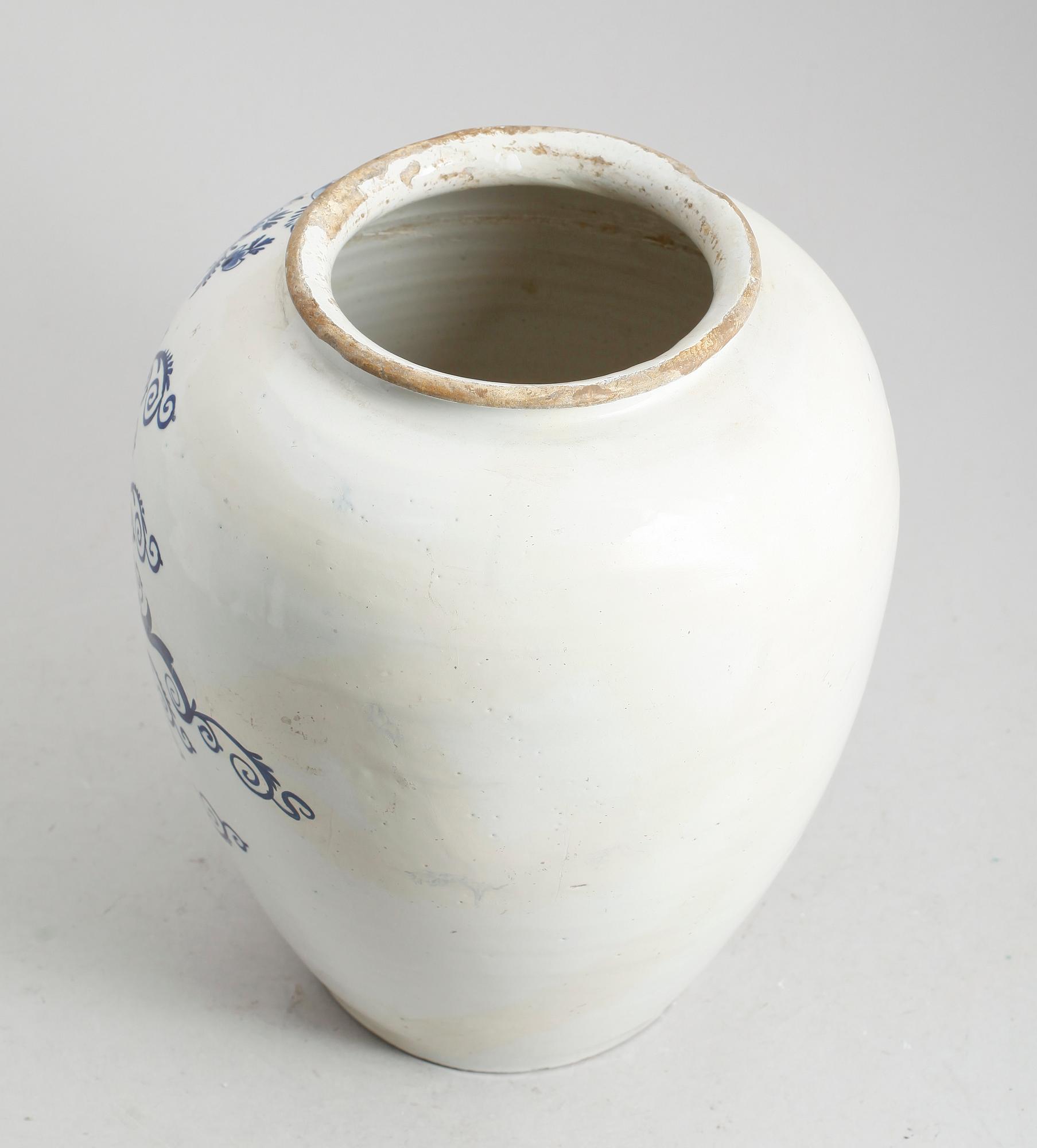 APOTEKSKRUS, fajans, 1800-/1900-tal.