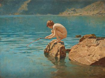 900. Otto Sinding, Boy fishing.